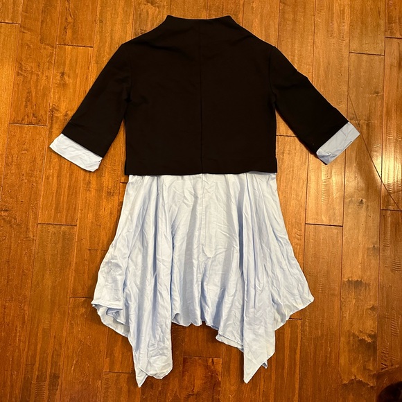 Zara Mock Neck Layered Shirt Dress Sz Small - Picture 4 of 10